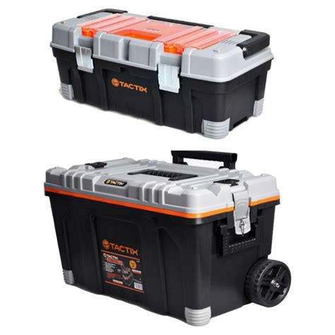 tactix steel tool box|tactix tool box with wheels.